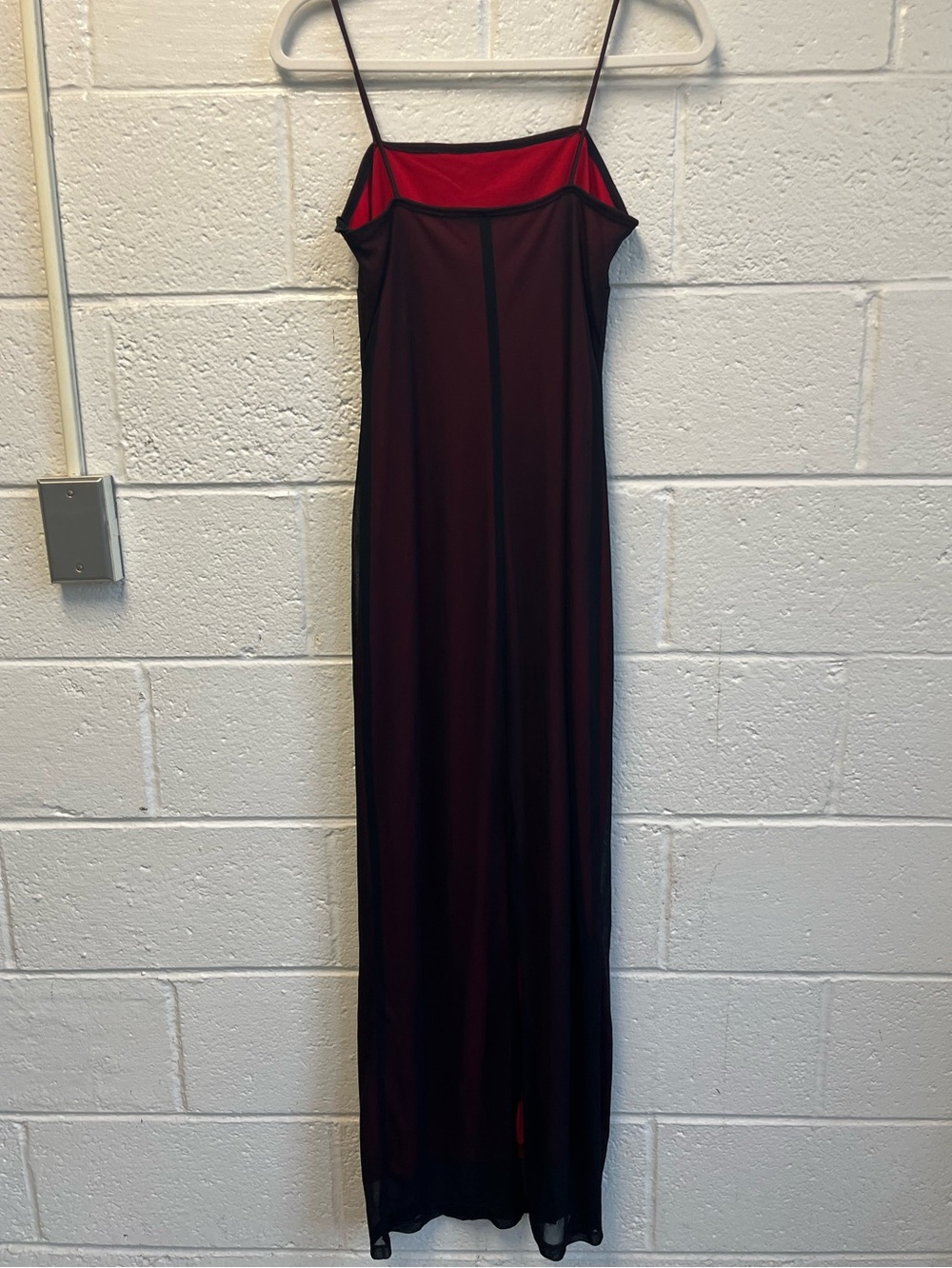 Candy Rocket Vintage 90s Y2K Black & Red Maxi Slip Dress Sz. M - Picture 3 of 11
